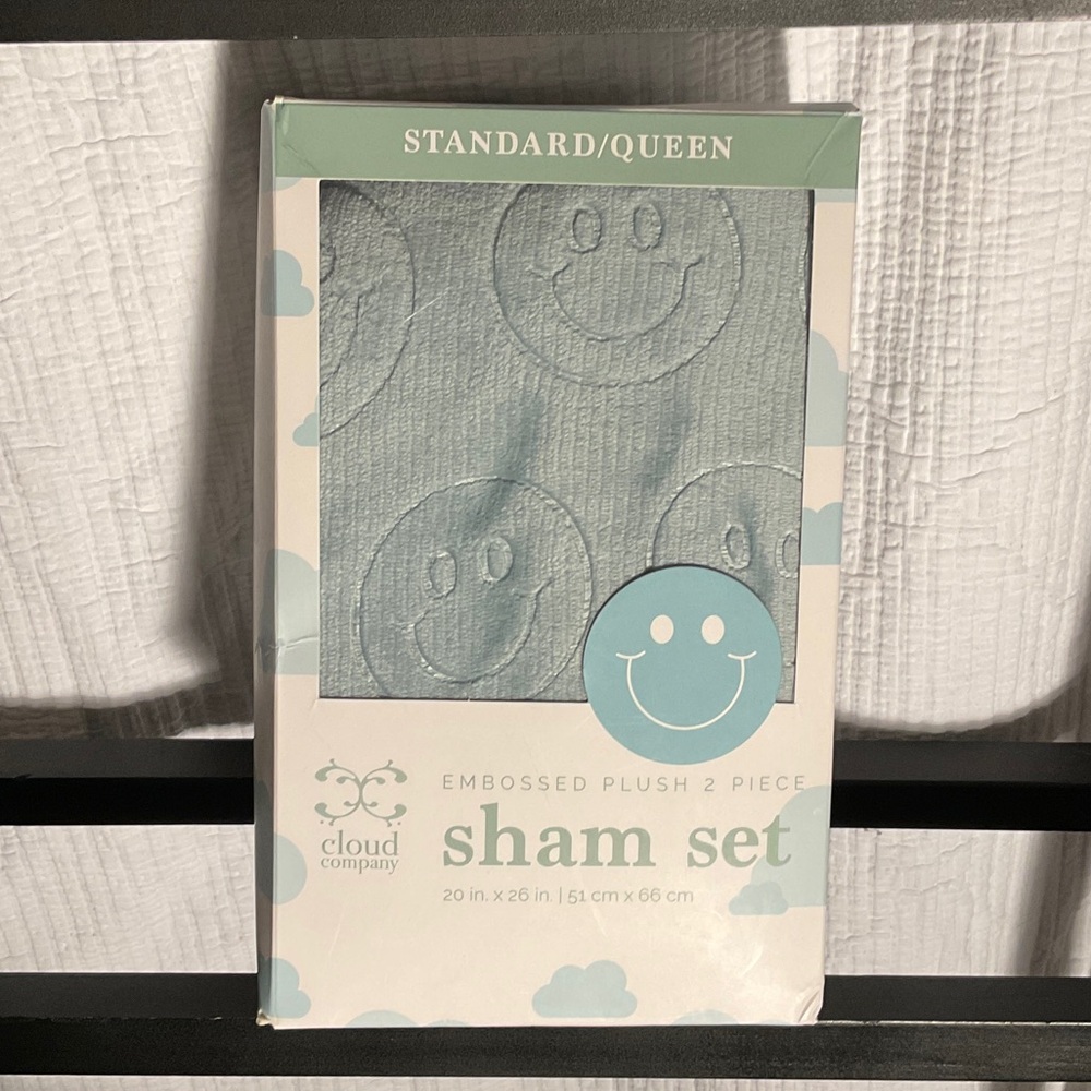 Cloud Company Embossed Plush Sham Set - Sage Green